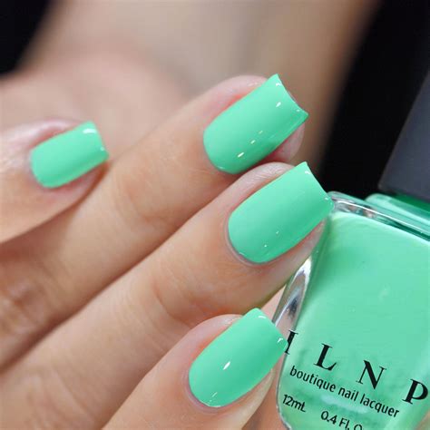 seafoam green nail polish.